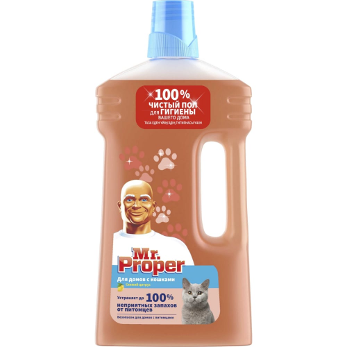 Жидкое моющее средство для домов с кошками MR. PROPER