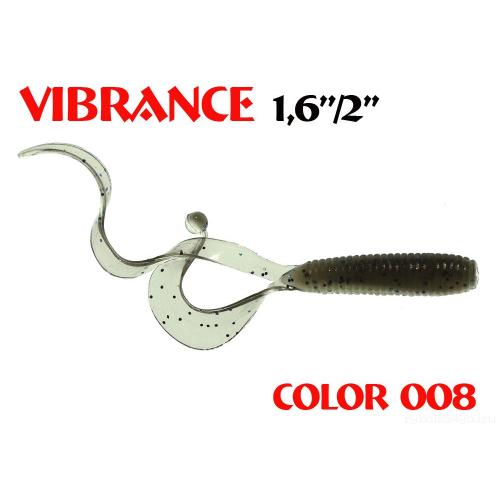 Твистеры Aiko Vibrance 1.6" 40 мм / 0,56 гр / запах рыбы / цвет - 008 (упаковка 12 шт)