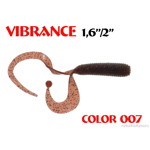 Твистеры Aiko Vibrance 1.6" 40 мм / 0,56 гр / запах рыбы / цвет - 007 (упаковка 12 шт)