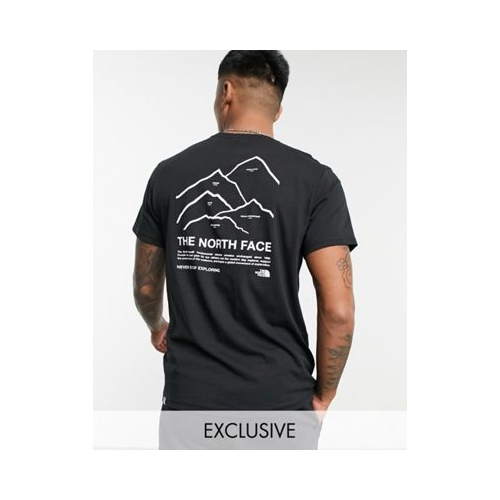 Черно-белая футболка The North Face Peaks – эксклюзивно для ASOS-Черный цвет