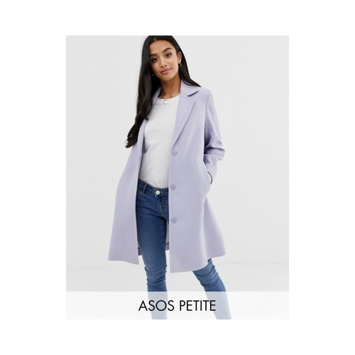 Пальто из крепа ASOS DESIGN Petite Серый