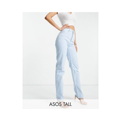 Прямые светло-голубые джинсы в стиле 90-х с классической талией ASOS DESIGN Tall