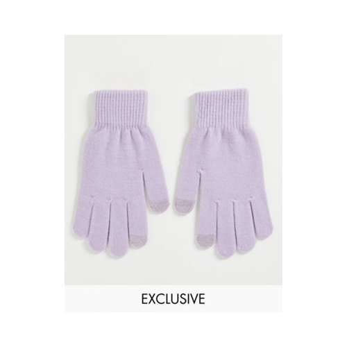 Сиреневые перчатки для сенсорных экранов My Accessories London Exclusive-Фиолетовый цвет