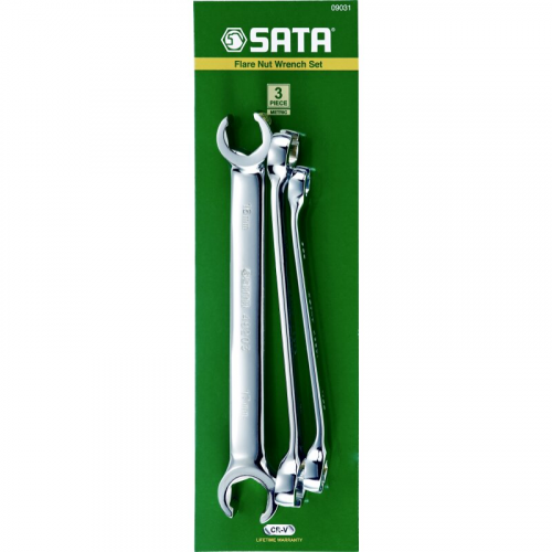 Набор накидных ключей SATA с пропилом, от 9мм до 17мм, комплект 3 предмета, арт. 09031