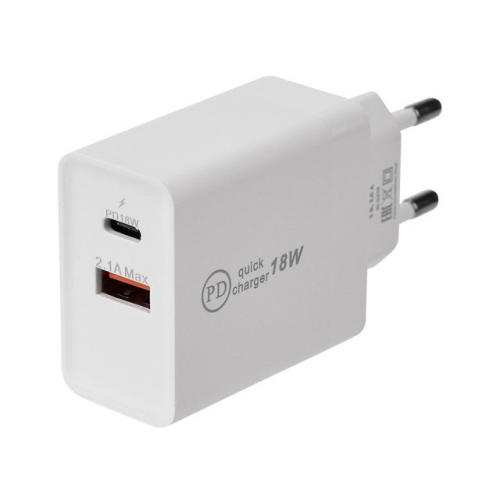 Зарядное устройство Rexant Type-C + USB 3.0 Quick Charge 16-0278