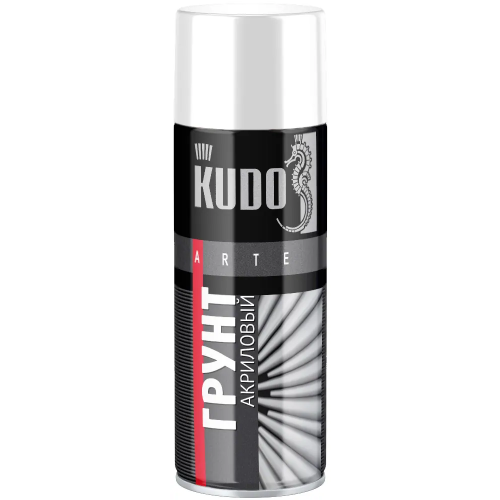 Грунт акриловый универсальный для черных и цветных металлов Kudo Arte 520 мл белый