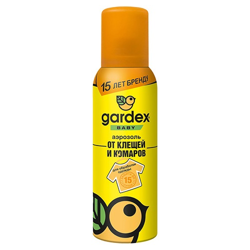 Защита от клещей и комаров для обработки одежды аэрозоль Gardex Baby 150 мл