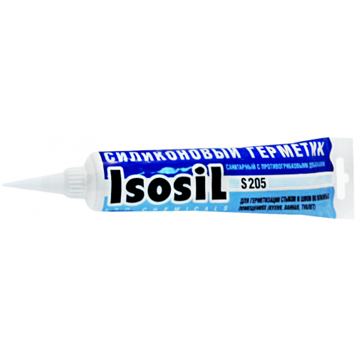 Силиконовый герметик Iso Chemicals Isosil S205 Санитарный 115 мл бесцветный